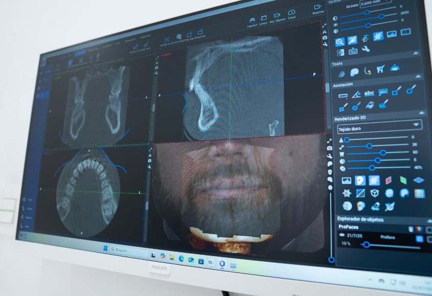 planificación digital para cirugía oral en Ciudad Lineal con TAC 3D